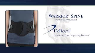 How to Use DeRoyal Warrior Spine Universal Back Brace