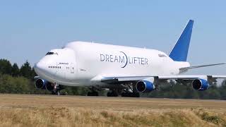 Boeing 747 Blcf Dreamlifter Takeoff From Pae To Chs Close Up 4K