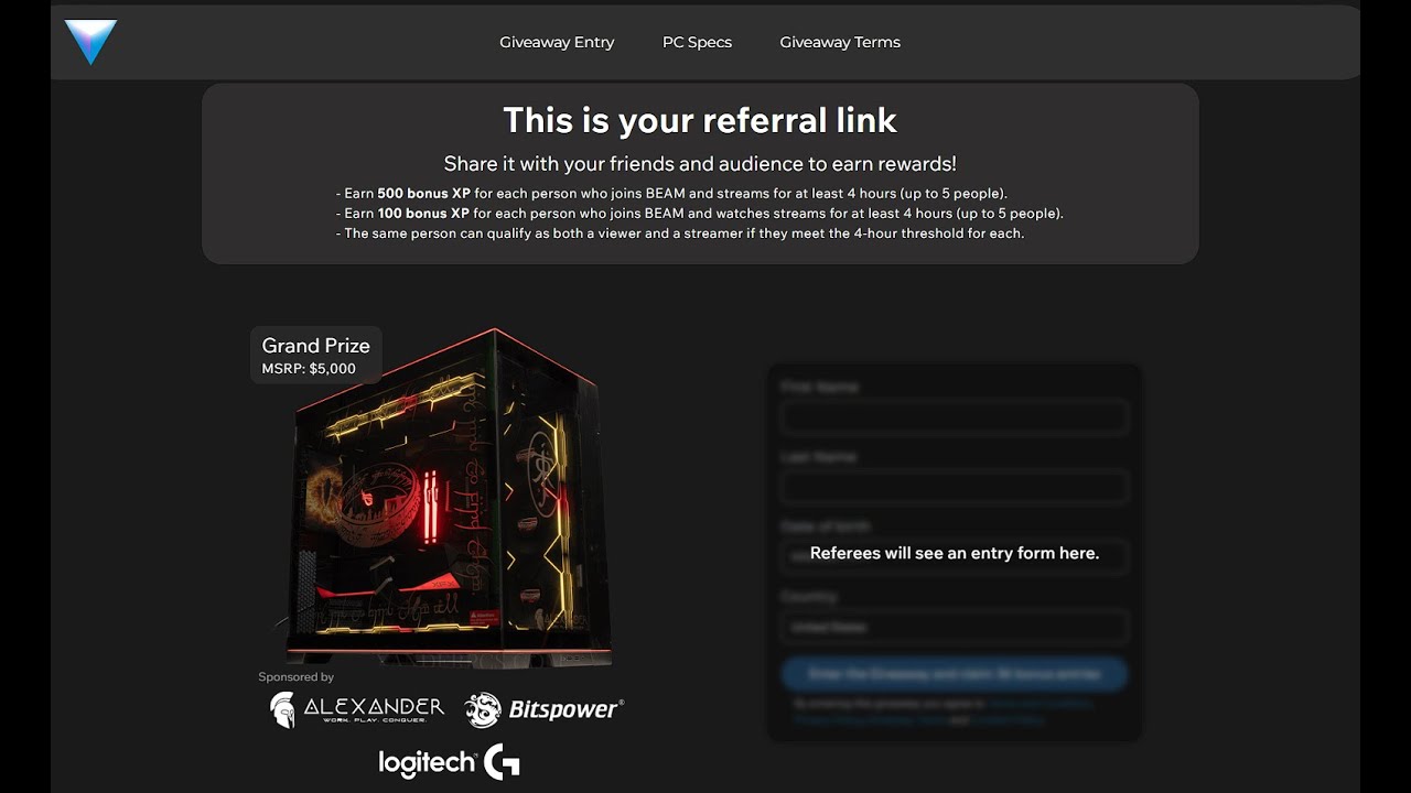 The GDW Weapon carrier mount, Login Reward event, Subscribers & BEAM PC GIVE AWAY