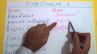 Fonksiyonlar 6 Bileşke Fonksiyon Şenol Hoca Matematik