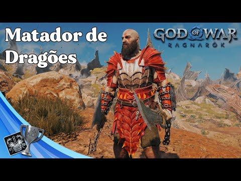 Troféu Espécies Invasoras e Matador de Dragões God of War Ragnarok Caçadas