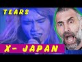 X Japan Tears  (with Lyrics) Italian singer Reaction