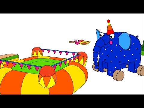 Раскраски для детей - Деревяшки - сборник - Все раскраски про игры на детской площадке! - учим цвета