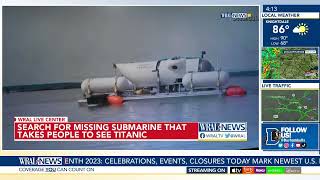 A search and rescue operation is underway for a submersible touring the wreckage of the Titanic