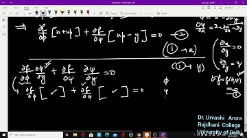 Finding partial differential equation for a given general integral by Dr Urvashi Arora