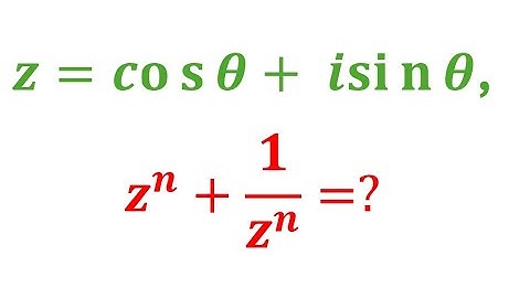 If z=cos θ+ i sin θ, then find  z^n+1/z^n