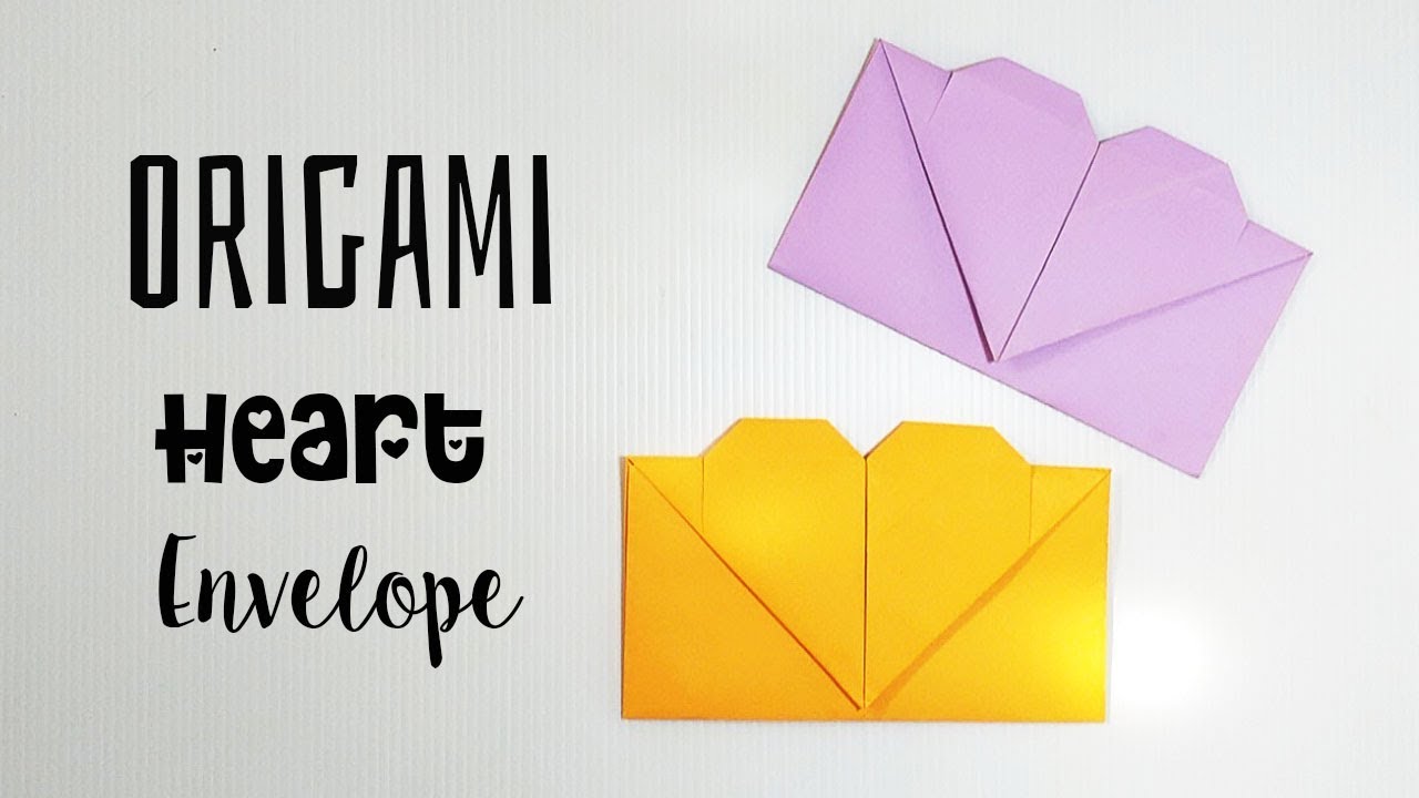 พับซองจดหมายรูปหัวใจ | Origami Heart Envelope | PlaUbon