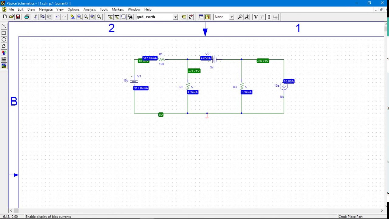simple circuit with independent source Using PSpice 9.1 || Bangla ...