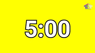 5-MINUTE COUNTDOWN TIMER WITH ALARM| MINIMAL | YELLOW 🤍🎼⏰🌈