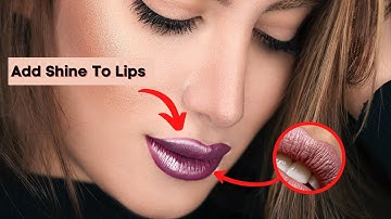 Make-up with adobe photoshop tutorial : How to add Lip Gloss #short #shorts shorts