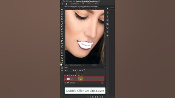 Make-up with adobe photoshop tutorial : How to add Lip Gloss #short #shorts shorts