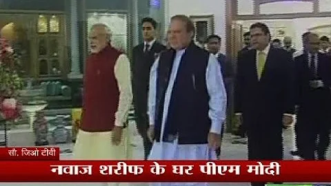 PM Modi reaches his Pakistan counterpart Nawaz Sharif's house