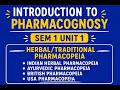 HERBAL PHARMACOPEIA (PHARMACOGNOSY UNIT SEM 1(B PHARMACY)