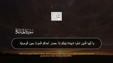 ما تيسر من سورة المائده 🥺 || ليالي رمضان 🖤 || تلاوة هادئه مريحه للقلب 🤍