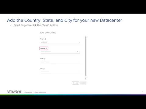 VMware Cloud Verified Partners: How to Add a Data Center