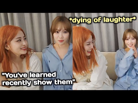 YUNJIN can't stop laughing because CHAEWON say this words during their live