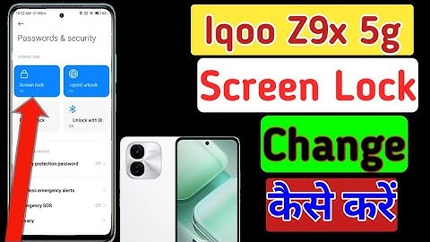 How to change pattern lock in Iqoo z9x 5g | Screen lock | Iqoo z9x 5g me password kaise change kare