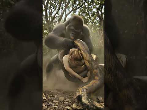Gorilla's Amazing Behavior Saves Woman From Snakes 뱀에게서 여성을 구한 고릴라의 놀라운 행동