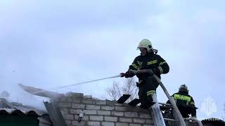 Пожарно-спасательные  подразделения ликвидировали пожар в жилом доме в Брянске