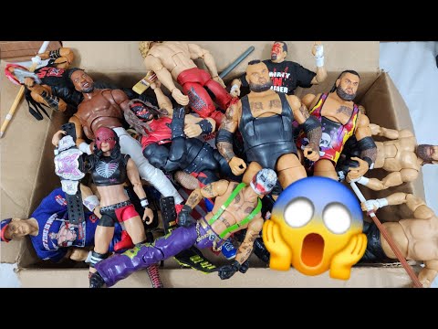 BIG BOX FULL OF WWE CUSTOM ACTION FIGURES  thumbnail