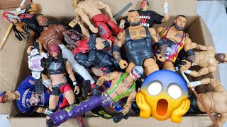 BIG BOX FULL OF WWE CUSTOM ACTION FIGURES 
