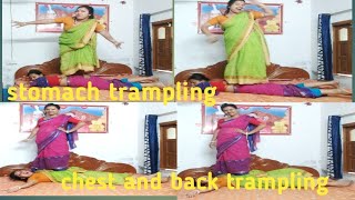 Stomach Trampling Challenge And Chest Trampling Challenge And Back Trampling Challenge