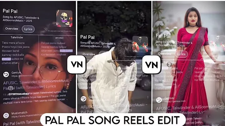 Pal Pal Jeena Muhal Lyric Video Editing |Pal Pal Reels Editing VN se trending video