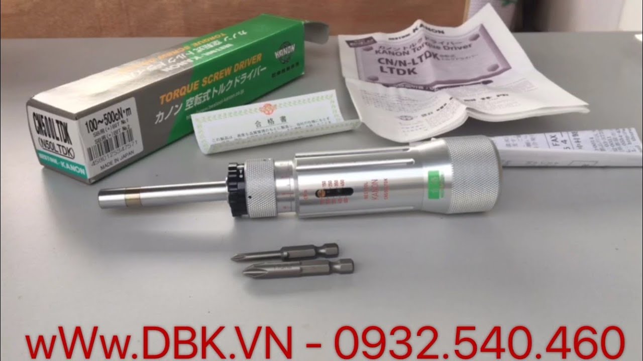 Hướng Dẫn Sử Dụng Tô Vít Lực KANON CN500LTDK (100~500cN.m)