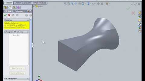 solidworks 2009 Tutorials FeatureWorks surface design