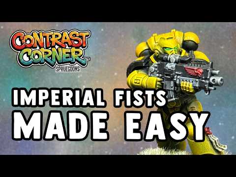 How to FINALLY Paint Yellow Armour (Imperial Fists in 10 Mins!) - Contrast Corner