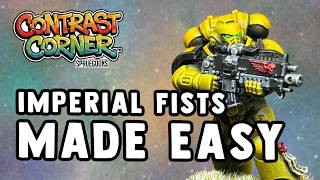 How to FINALLY Paint Yellow Armour (Imperial Fists in 10 Mins!) - Contrast Corner
