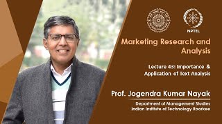 Lecture 43: Importance & Application of Text Analysis
