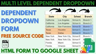 How to Make Multilevel Dependent Dropdown Form Using Google Sheet & Apps Script | B22