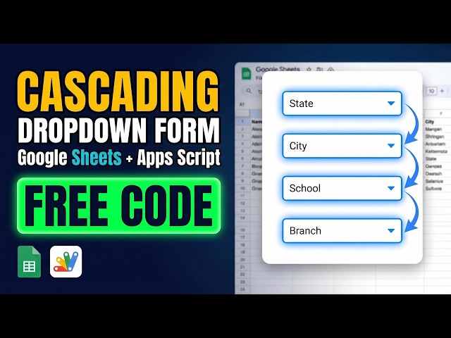 How to Make Multilevel Dependent Dropdown Form Using Google Sheet & Apps Script | B22