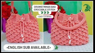 CROCHET / CROCODILE STICTH HANDBAG TUTORIAL / TAS RAJUT⁹ SERUT MOTIF SISIK / BACHRRUR'S PROJECT #14