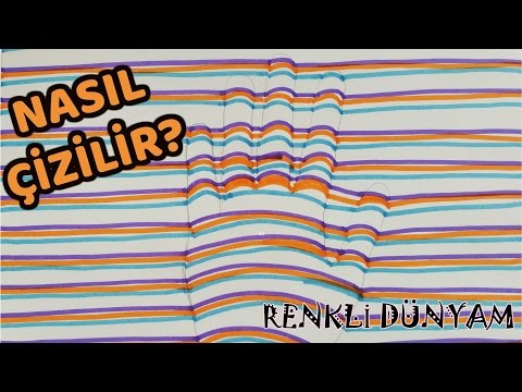 3 Boyutlu El Nasıl Çizilir? 3D El Çizimi (3d hand drawing)-Renkli Dünyam