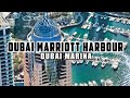 4k one of dubai marina hotel skyscraper marriott harbour hotel  suites hotel  room tour