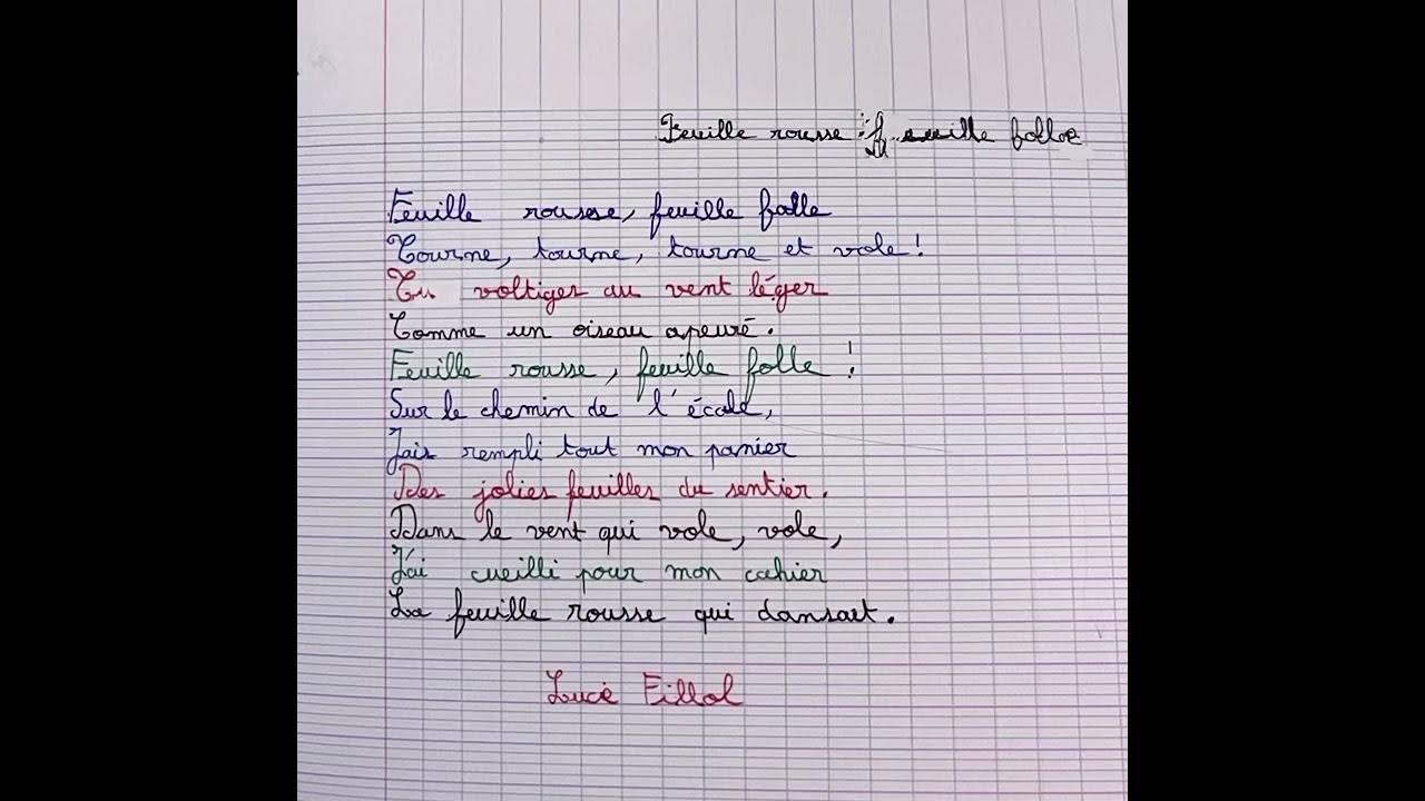 Poesie Il était Une Feuille www.youtube.com