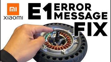 Xiaomi Electric Scooter E1 Motor Error Fix