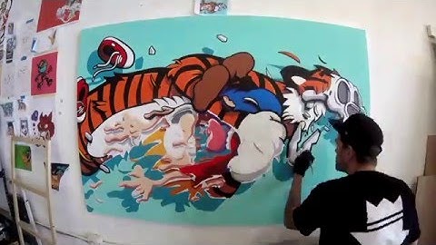 Matt Gondek Paints Calvin and Hobbes
