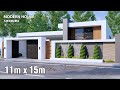 Modern house  house design idea  11m x 15m 3bedroom with 2carparking