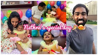Nethra Is 18 Months Old / Nethra’s Special Day / Telugu vlogs in Hyderabad/ Poojitha Karthik