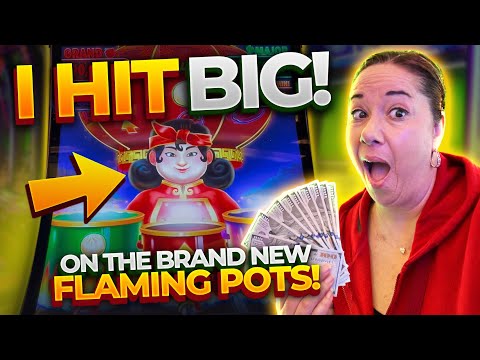 Slot Queen Hits BIG on the BRAND NEW Flaming Pots! 💰