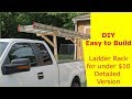 DIY Easy to Build Ladder Rack for Under $10 detailed version