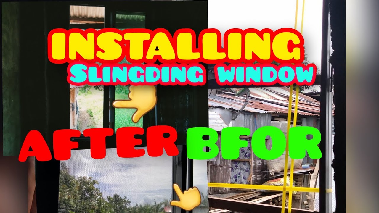 installing Sliding Window step by step na pag tupad munting tahanan# ...