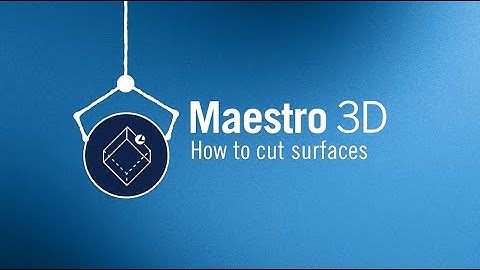 Maestro 3D | How to cut surfaces