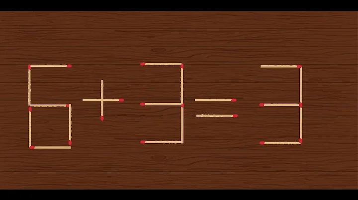 Turn the wrong equation 6+3=3 into correct. Matchstick Puzzle #riddles #test #puzzlesolve