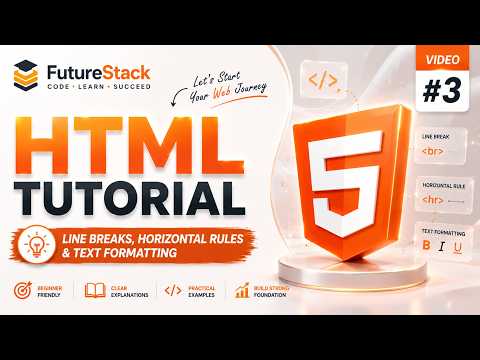 HTML Line Breaks, Horizontal Rules & Text Formatting | HTML Tutorial for Beginners #3 | Hindi