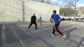 Hoover Park - Ankit & Jay vs Keith & Roy - Doubles Game 1 Filmed By Handball Social - 3.18.2024