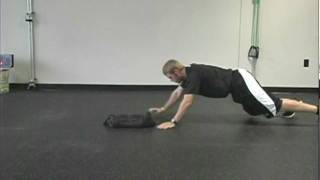 Linear Prone Walk (Pushing Sandbag)
